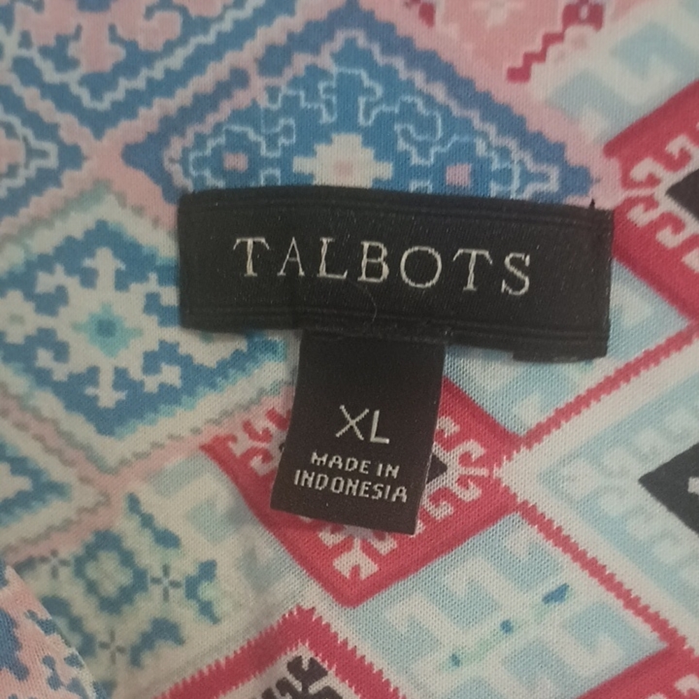 Talbots Multicolor Geometric Blouse - Picture 2 of 9